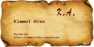 Kimmel Alex névjegykártya